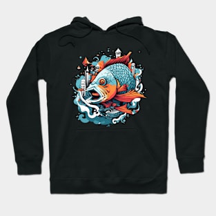 Stylish fish in the ocean city classic tshirt Hoodie